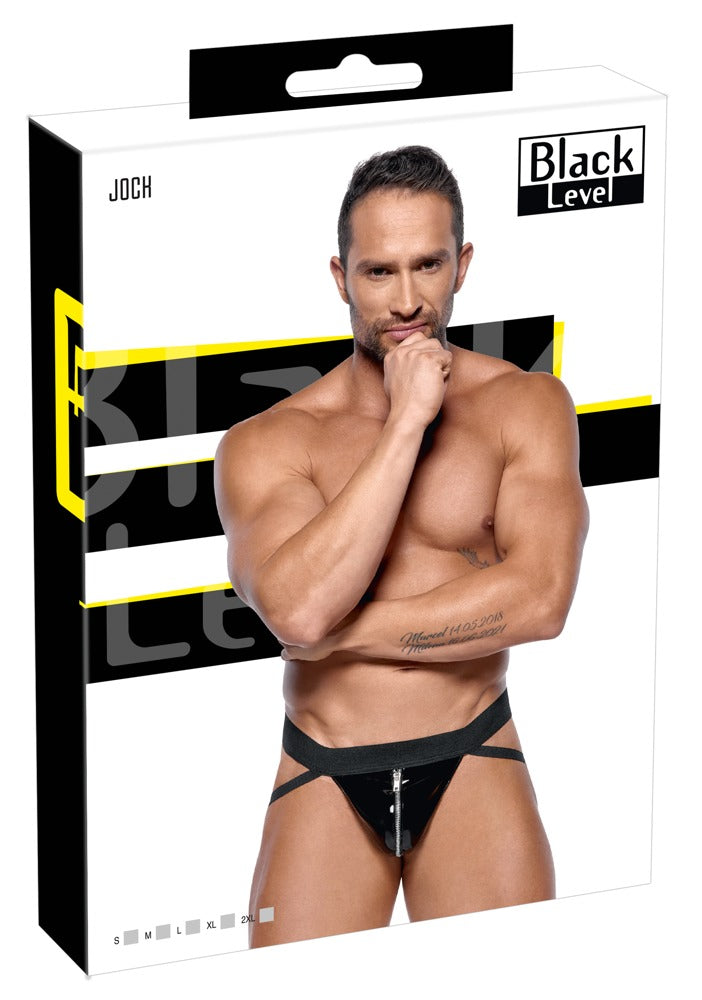 Vinyl Jock Black Level - Jockstrap de Vinilo para Hombre Talla M