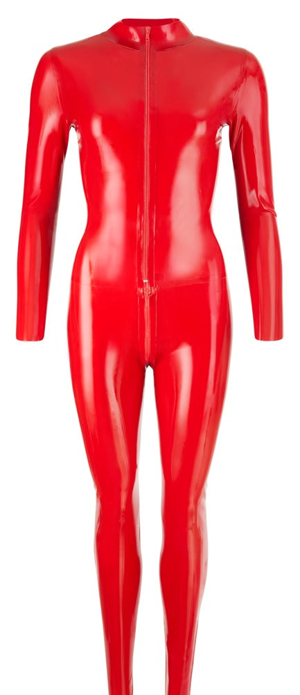 Latex Catsuit Rojo L - Late X | Traje Ajustado de Látex Natural