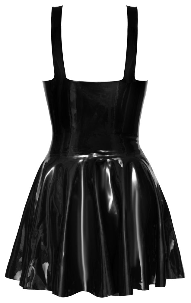 Latex Mini Dress M - Vestido Ajustado de Látex Negro