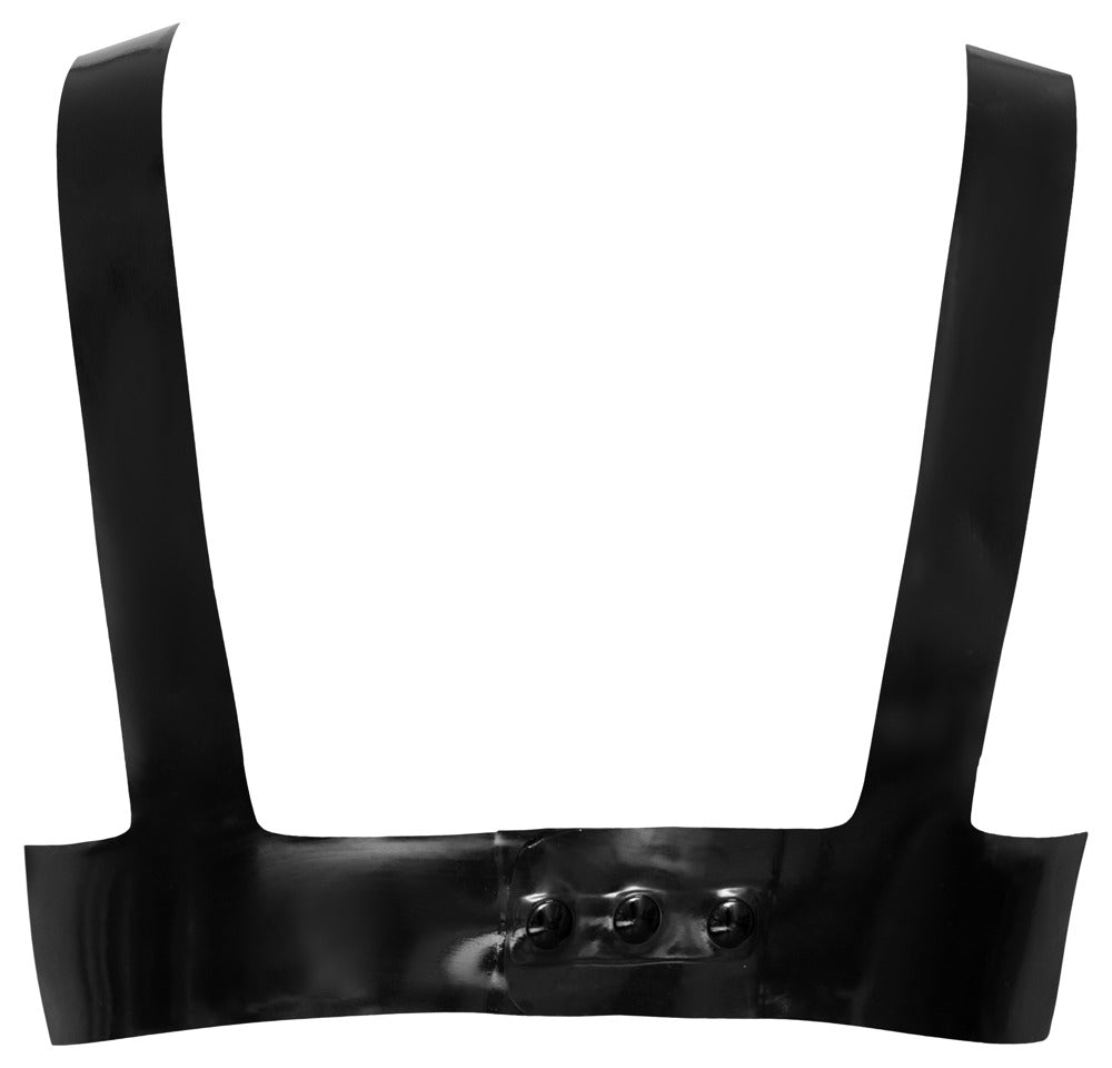 Bustier de Látex Natural Negro Late X 2XL - Corpiño Versátil