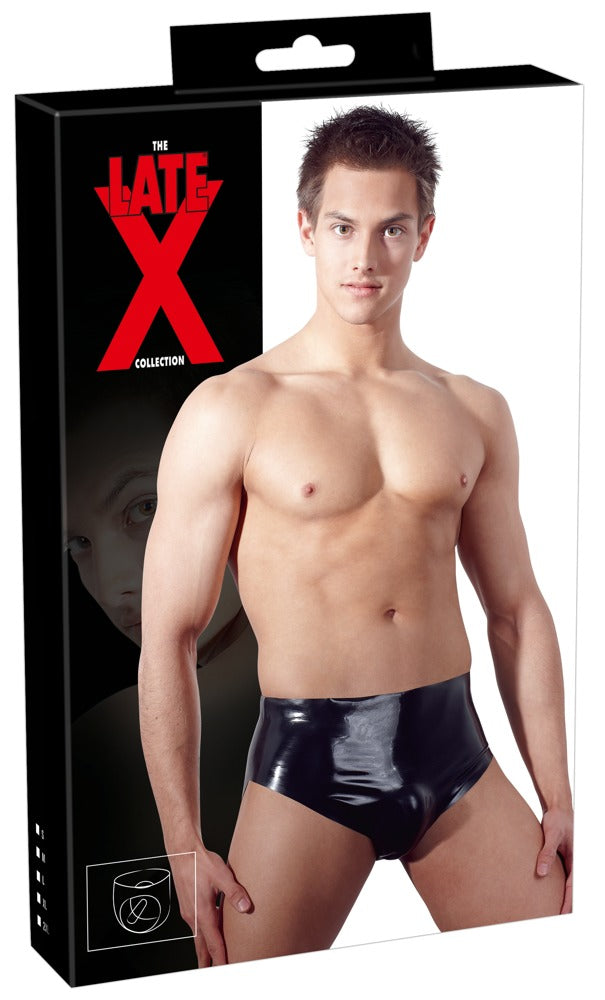Calzoncillos de Látex para Hombre con Plug Anal Inflable M