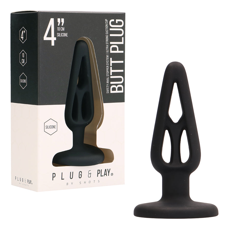 PLUG ANAL EN SILICONA PLUG & PLAY 4? NEGRO
