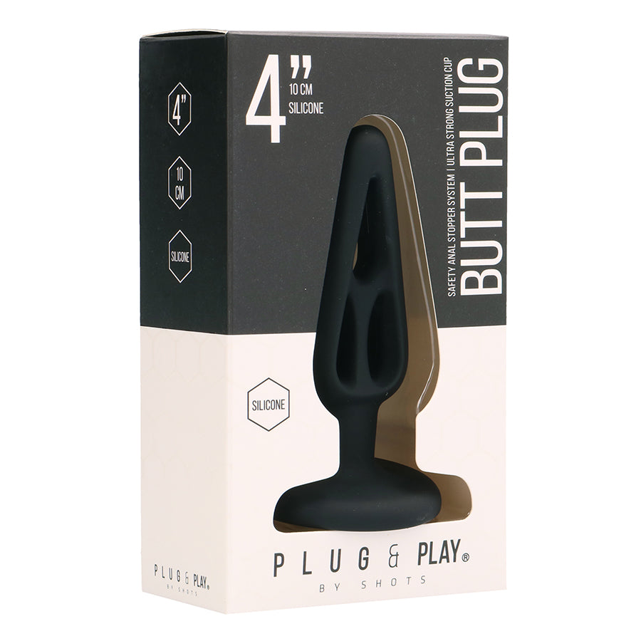 PLUG ANAL EN SILICONA PLUG & PLAY 4? NEGRO