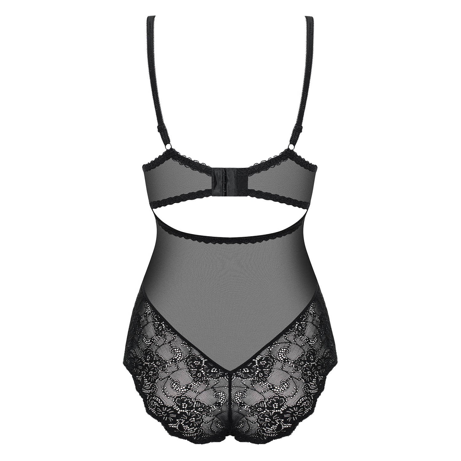 Amallie Bodysuit con Encaje Negro