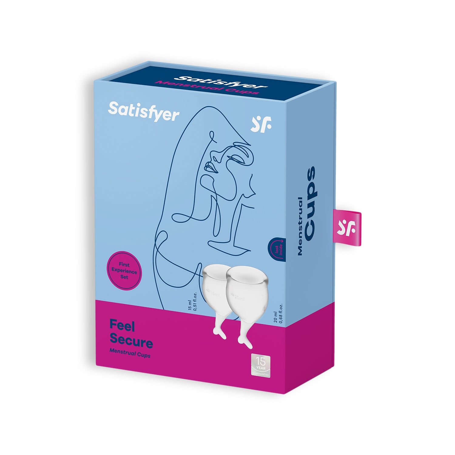 Copas Menstruales Feel Secure Transparent Pack de 2