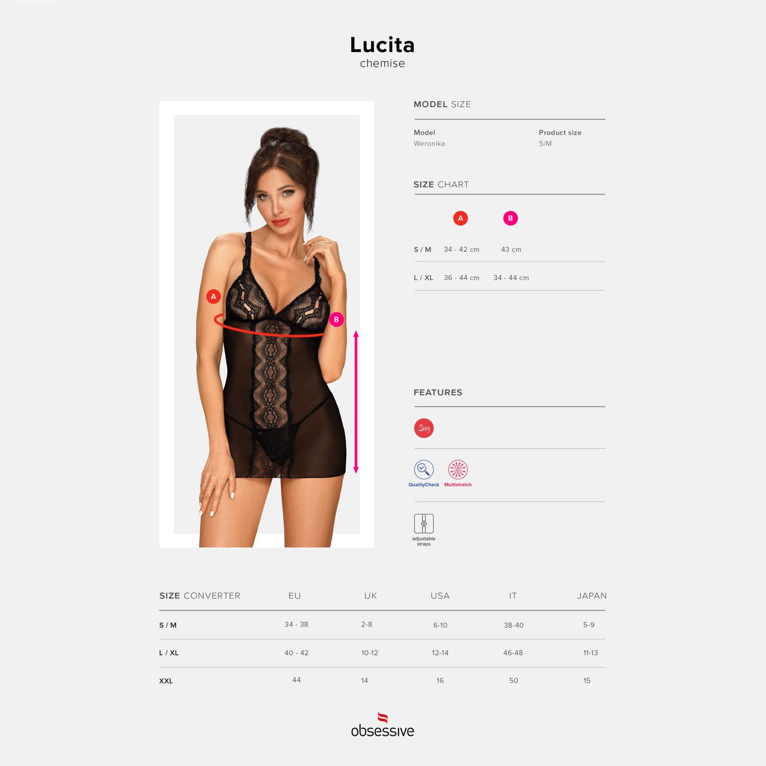 Lucita Teddy con Tanga Negro