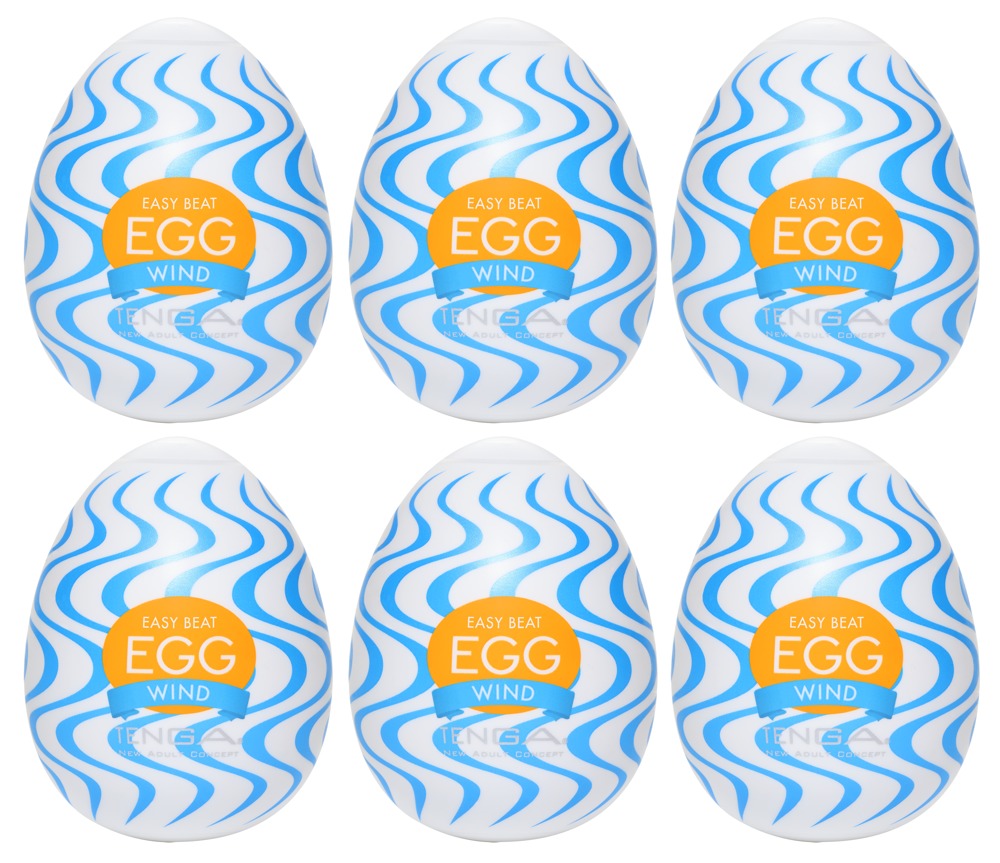 Tenga Egg Wind Pack de 6 - Masturbador Desechable Compacto