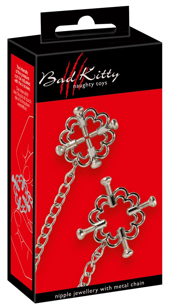 Bad Kitty Nipple Jewellery - Joya para Pezones con Cadena en Acero Inoxidable