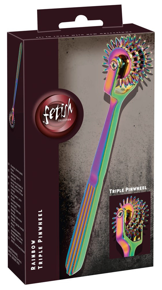 Rainbow Triple Pinwheel - Molinete Metálico de Fetish