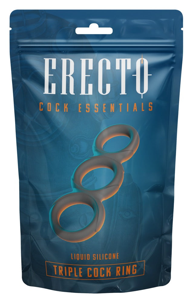 Erecto Triple Cock Ring - Anillo de Silicona Elástica