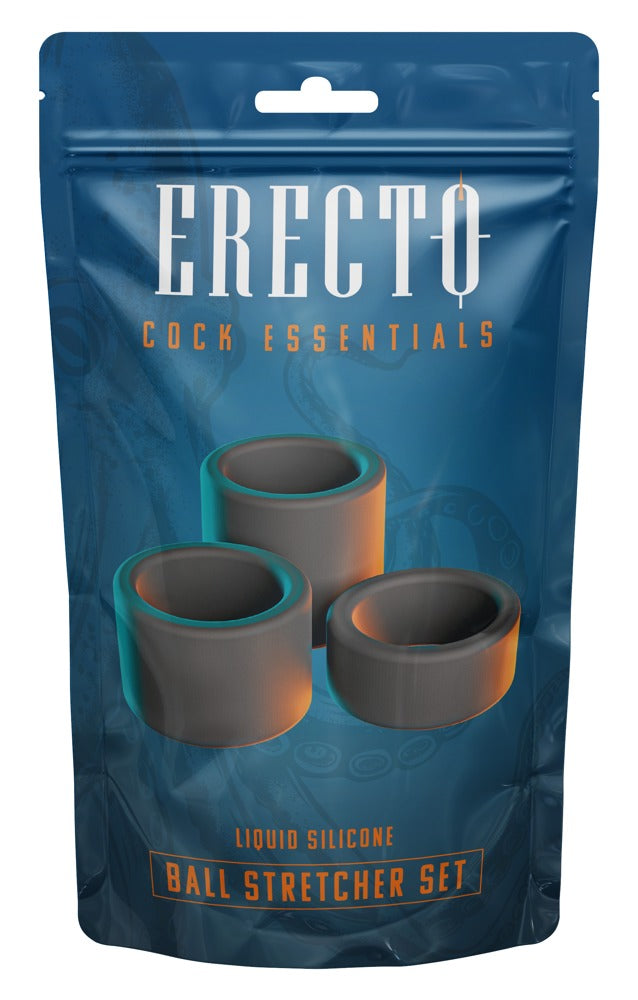 Erecto Ball Stretcher Set - 3 Anillos Testiculares en Silicona