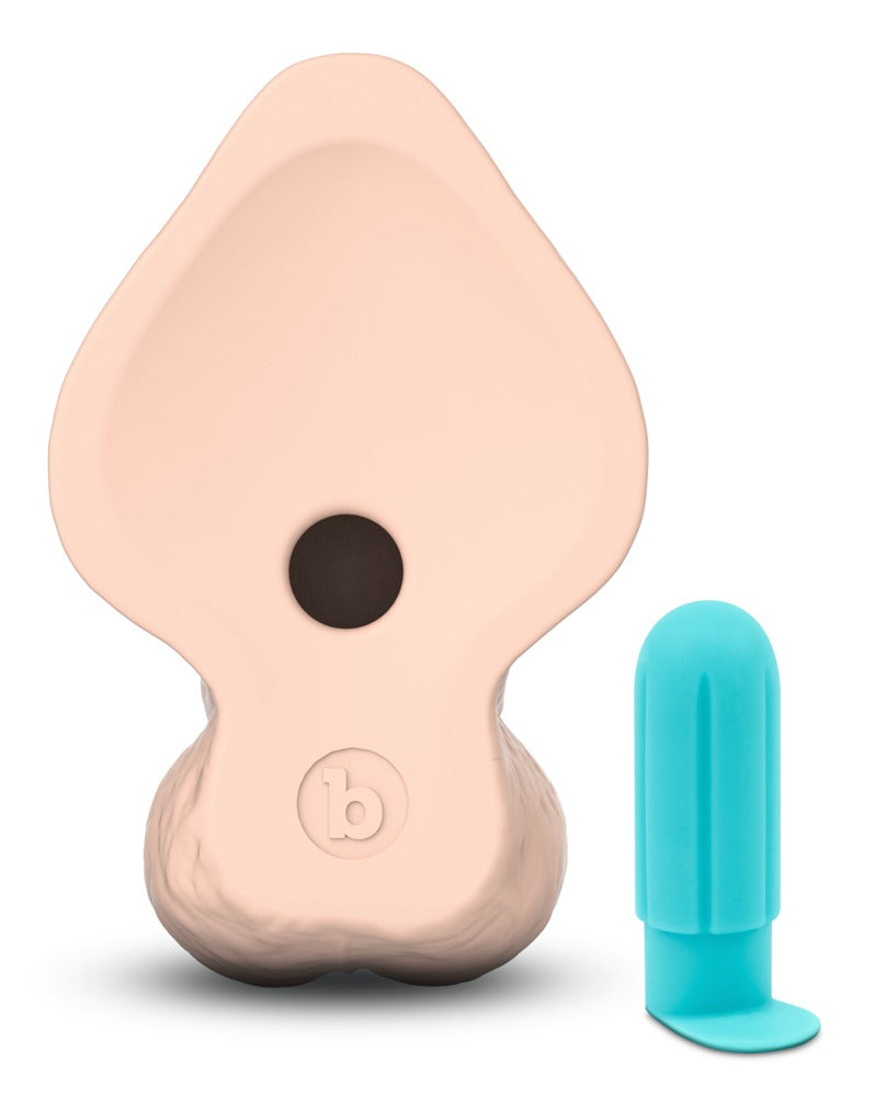 B-Vibe Slipskin 10" Curved - Dildo Realista Curvo con Base de Succión