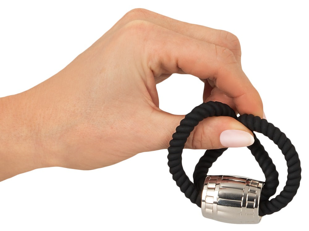 Rebel Heavy Rope Cock Strap 2L - Anillo Doble con Peso