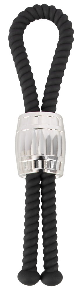 Rebel Heavy Rope Cock Strap - Anillo de Sujeción con Deslizador Metálico