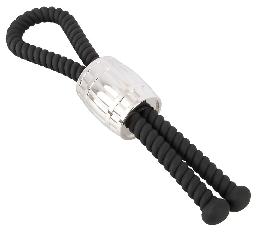 Rebel Heavy Rope Cock Strap - Anillo de Sujeción con Deslizador Metálico