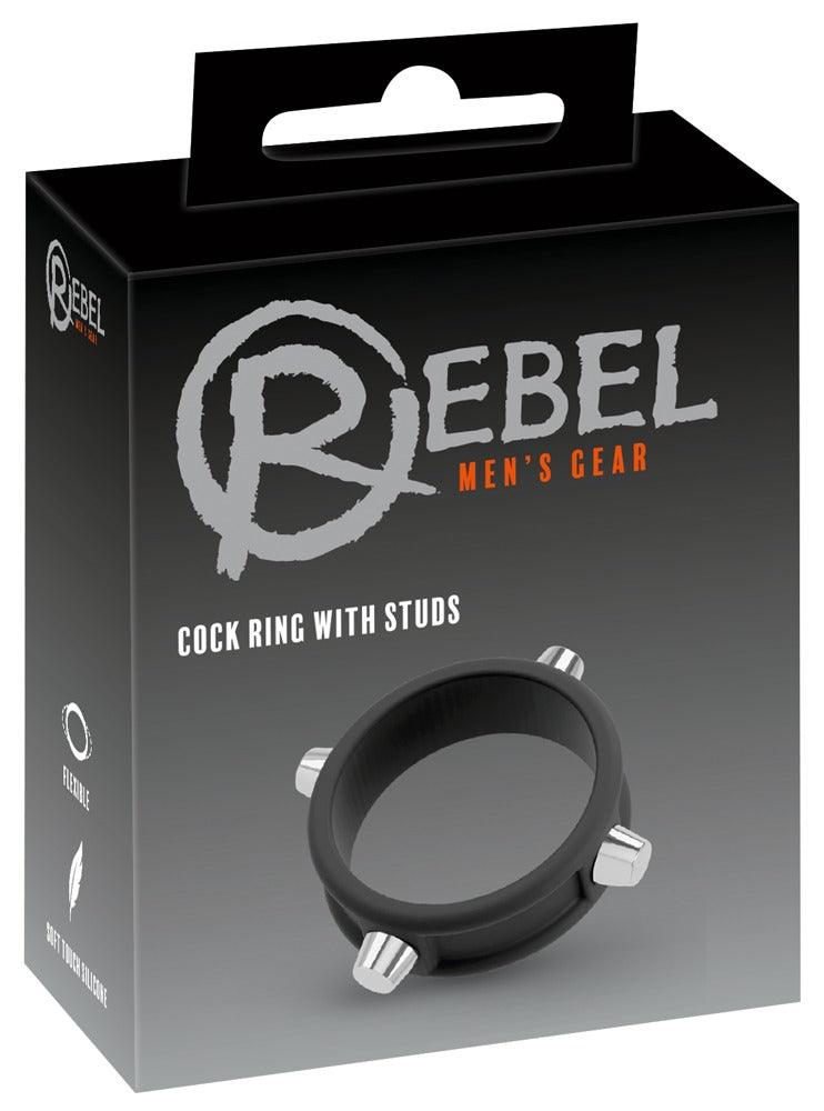 Anillo Rebel con Tachuelas - Silicona Elástica