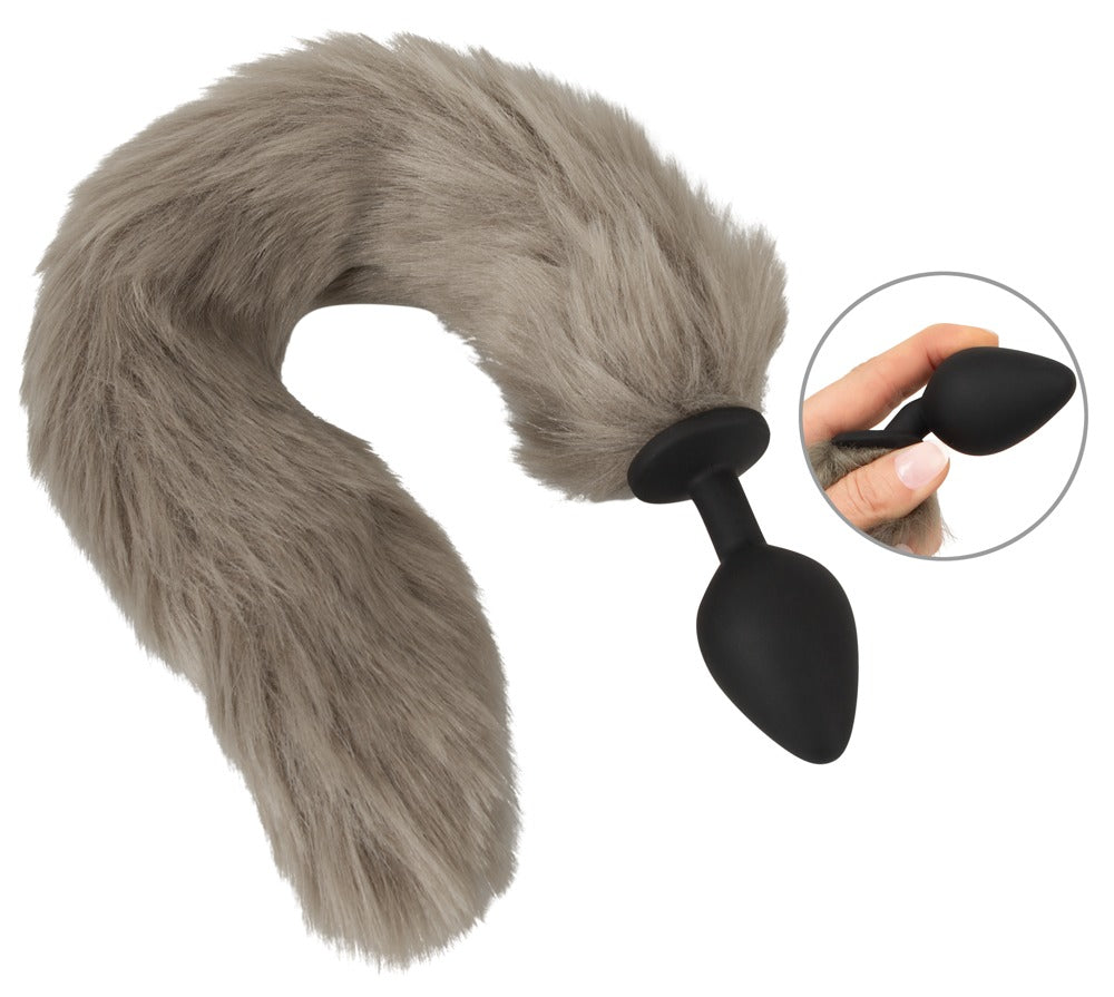 Fluffy Tail Grey - Plug Anal con Cola Esponjosa You2Toys