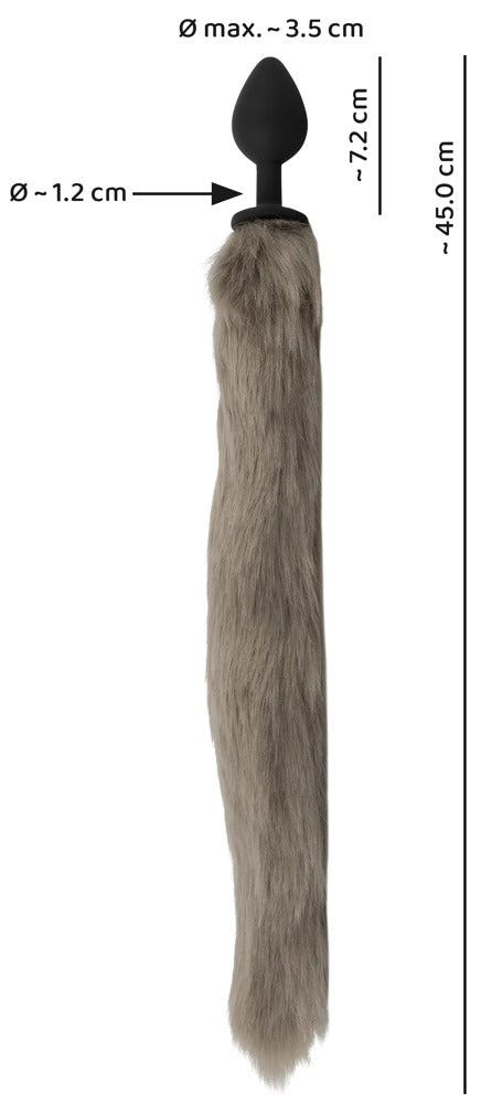 Fluffy Tail Grey - Plug Anal con Cola Esponjosa You2Toys