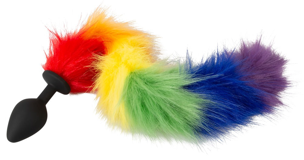 Fluffy Tail Rainbow - Plug Anal con Cola Esponjosa You2Toys