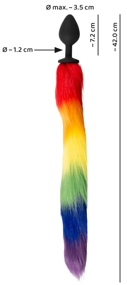 Fluffy Tail Rainbow - Plug Anal con Cola Esponjosa You2Toys