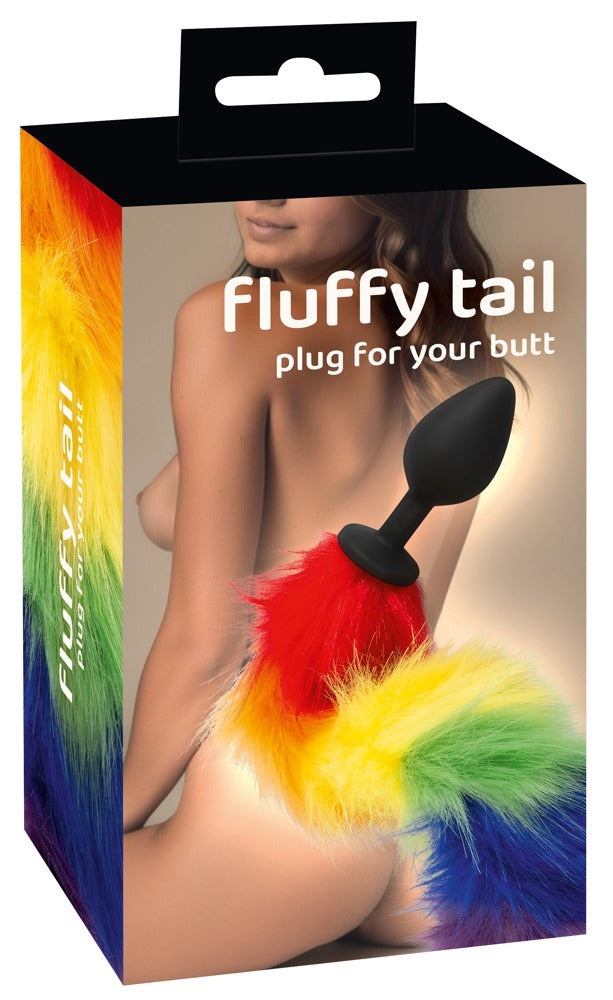 Fluffy Tail Rainbow - Plug Anal con Cola Esponjosa You2Toys