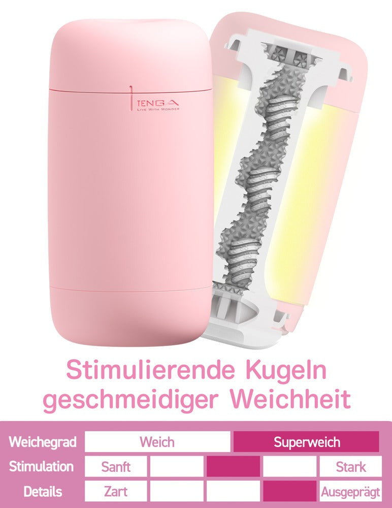 Tenga Puffy Strawberry Pink - Masturbador de Silicona Suave