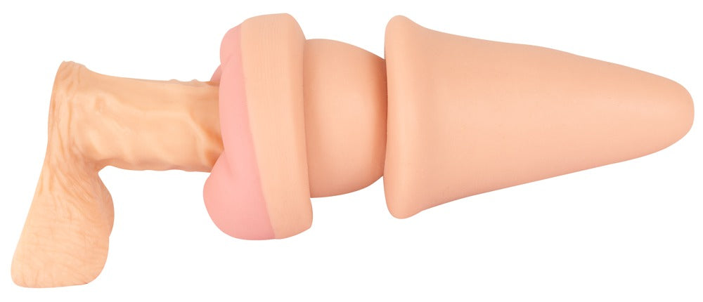 Nature Skin Butt Plug & Extension - Plug Anal 2 en 1