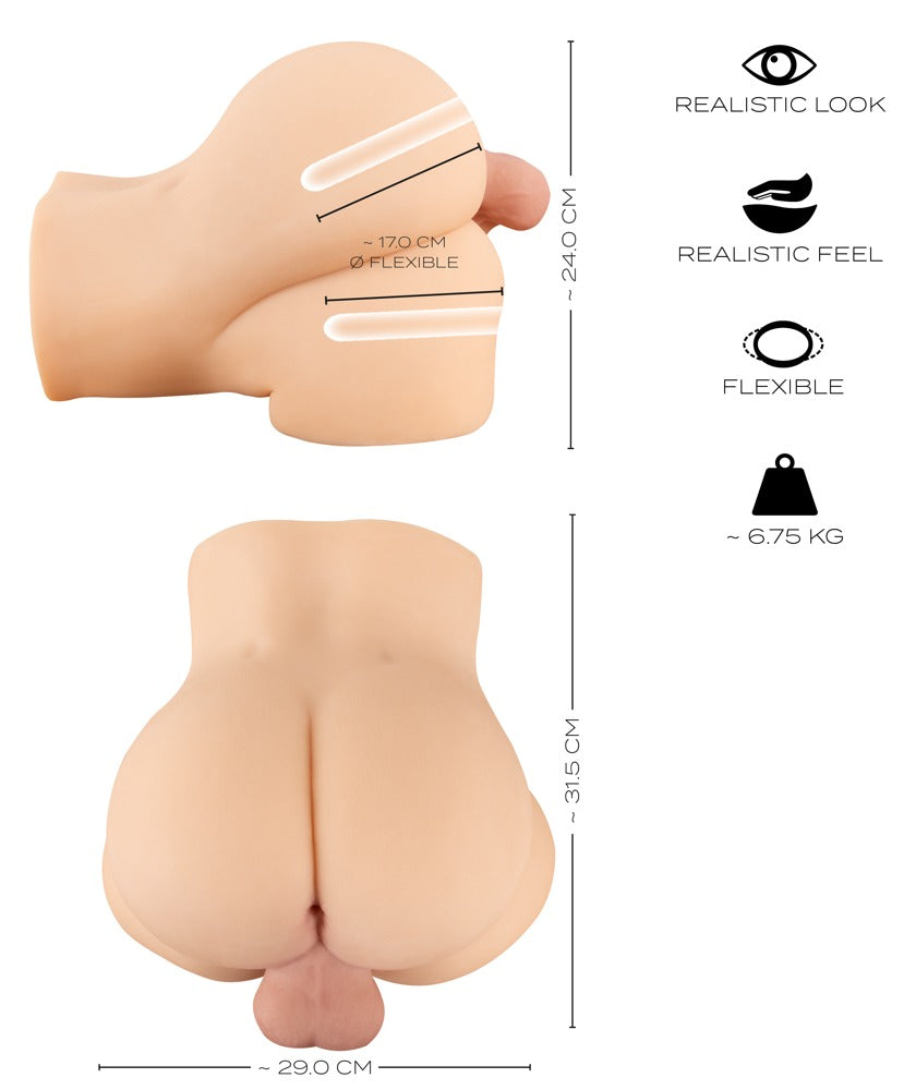 Realistixxx Deluxe Double Torso - Masturbador Doble Realista