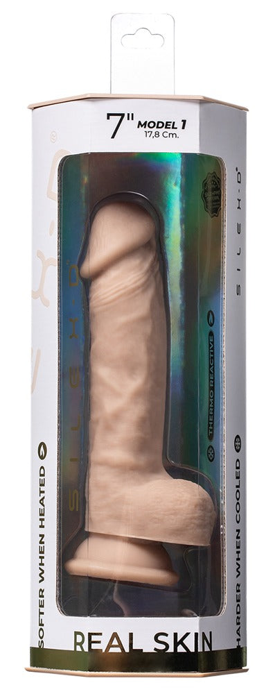 SilexD Real Skin Model 1 Flesh - Consolador Realista 7" con Base de Succión