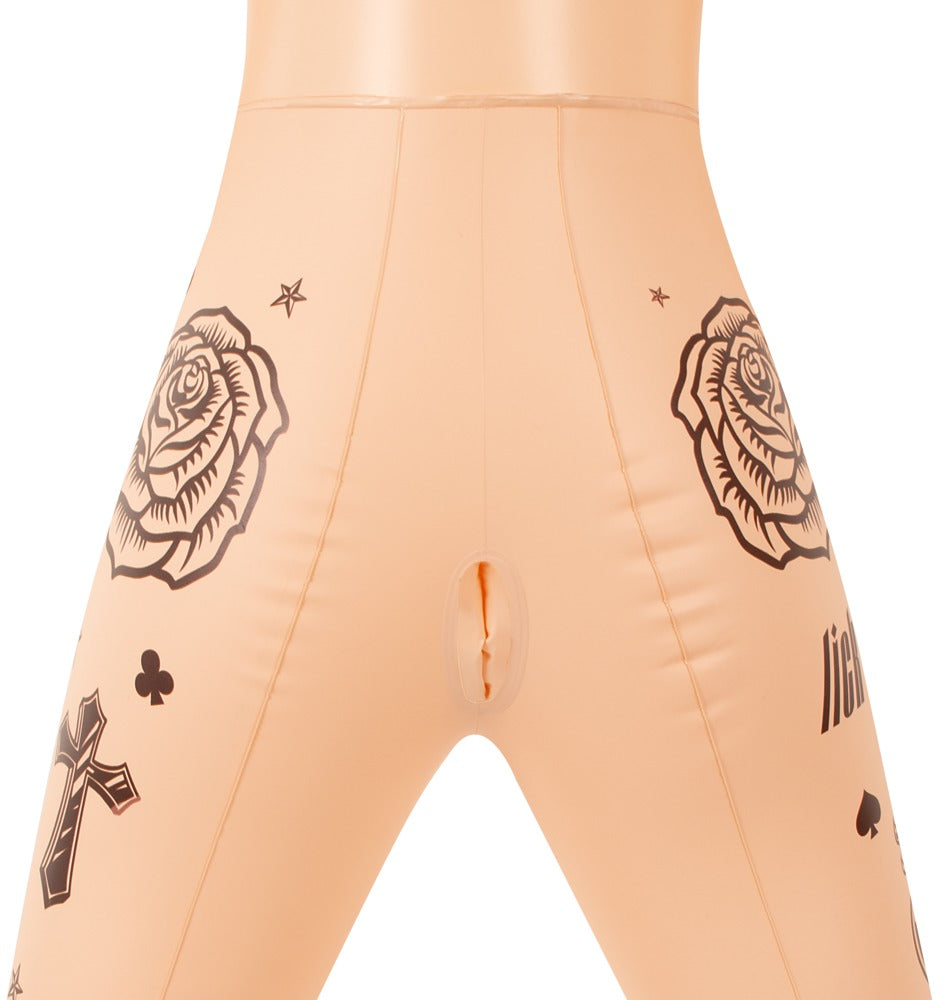 NaughtyDollz Tattooed Sex Doll - Muñeca Hinchable Tamaño Natural