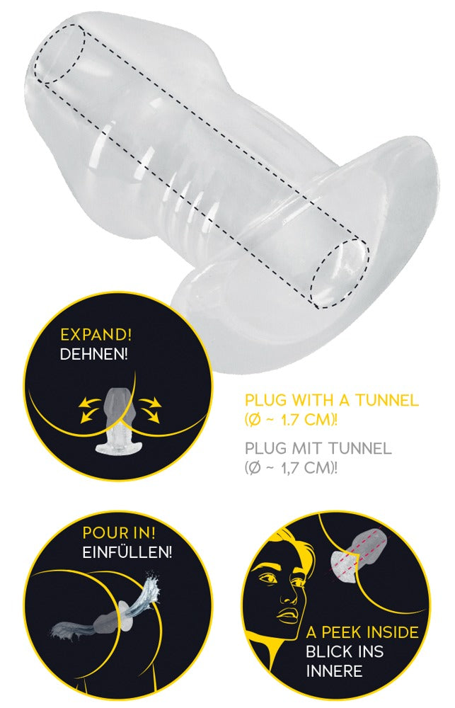 ANOS Plug Anal Transparente con Túnel