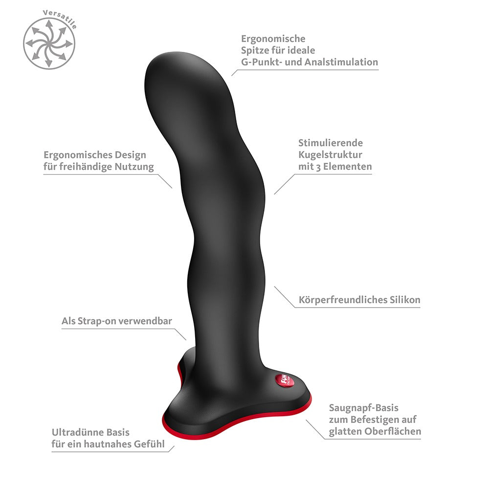 Bouncer Black - Consolador Flexible con Bolas Giratorias Fun Factory