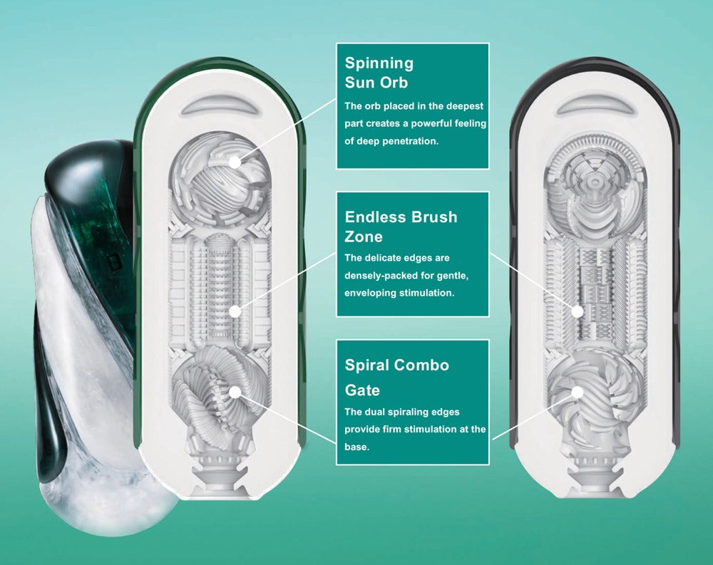 Tenga Flip 360 Aurora Green - Masturbador Giratorio 360°