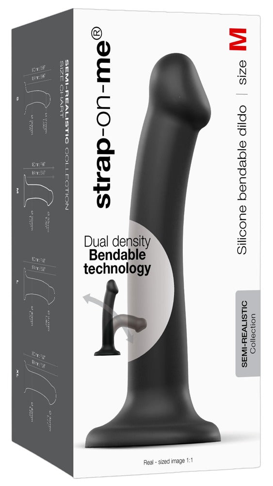 Semi-Real Dildo M Black - Consolador Realista de Doble Densidad