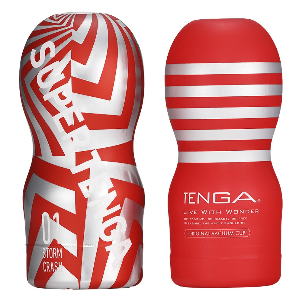 Super Tenga Storm Crash - Masturbador Desechable con Vacuum Cup