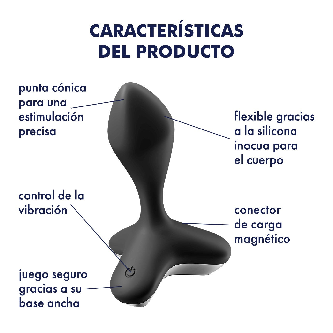 Game Changer Plug Anal con Vibración Negro