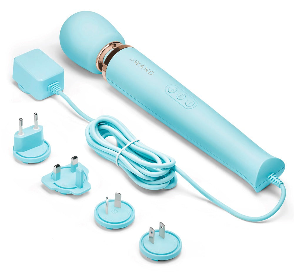 Le Wand Powerful Plug-In Blue - Masajeador Vibrador Enchufable