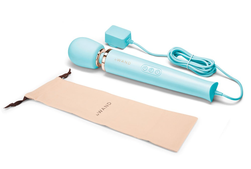 Le Wand Powerful Plug-In Blue - Masajeador Vibrador Enchufable