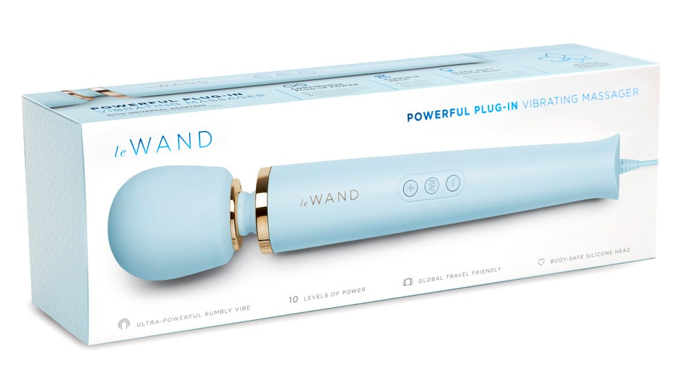 Le Wand Powerful Plug-In Blue - Masajeador Vibrador Enchufable