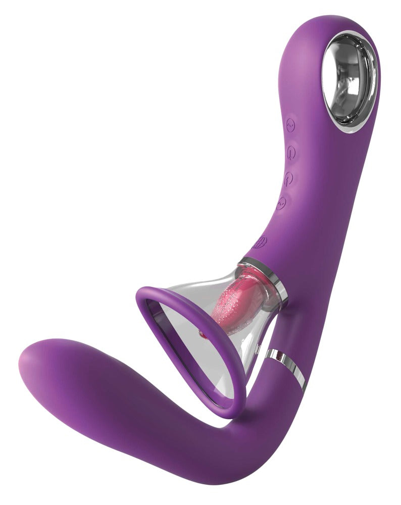 FFH Her Ultimate Pleasure Pro - Vibrador de Punto G con Succión y Lengua Vibratoria