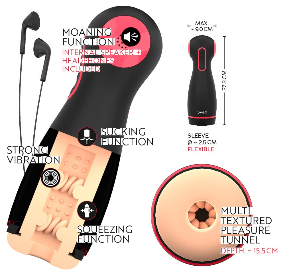 WYNE Masturbador 06 - Estimulador Motorizado con 10 Modos de Vibración