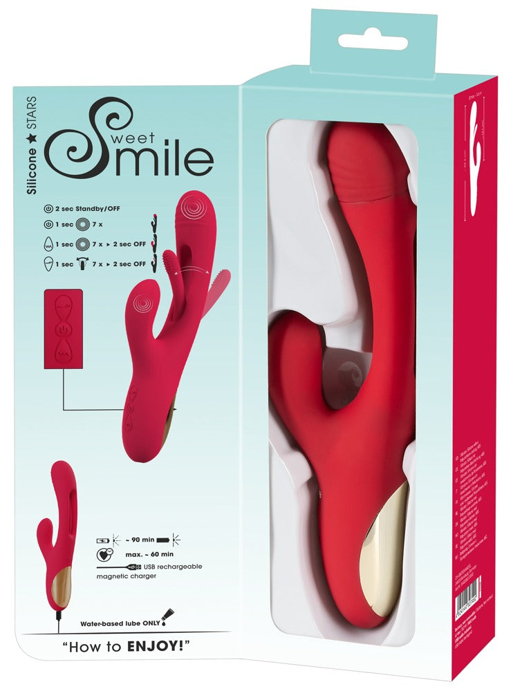 Sweet Smile Rabbit Flicking - Vibrador con Estimulación Clitoridiana