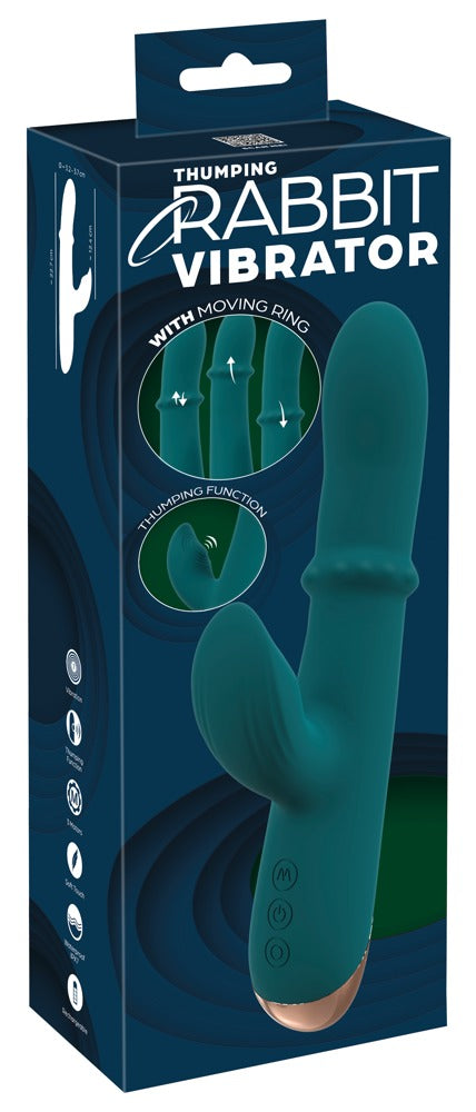 Thumping Rabbit Vibrator You2Toys - Estimulador Dual con Anillo Móvil