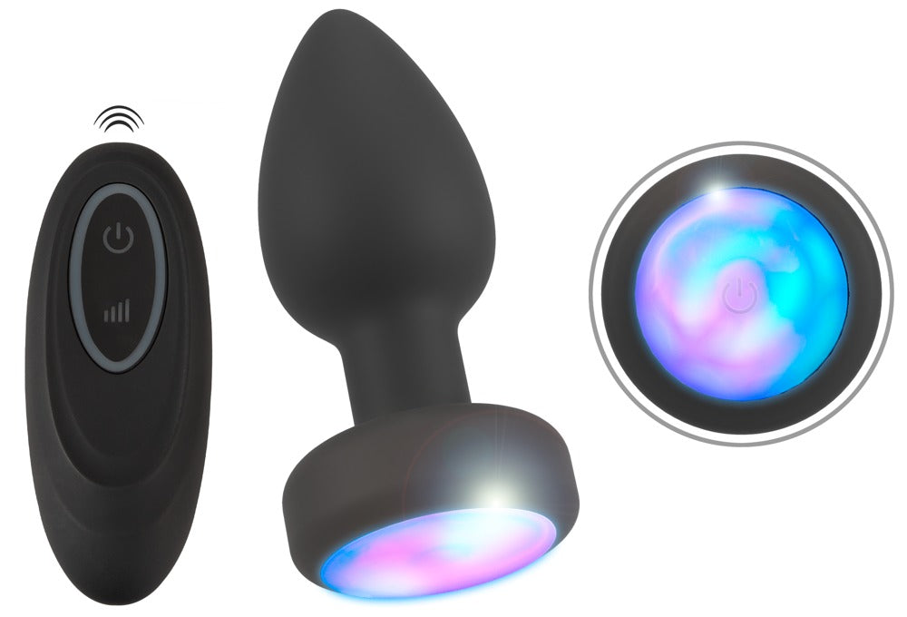 ANOS RC Flashing Butt Plug - Plug Anal con LED Parpadeante y Vibración