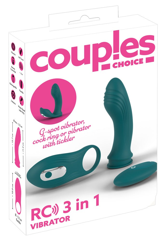 Couples Choice RC 3en1 Vibrador de Pareja con Mando a Distancia
