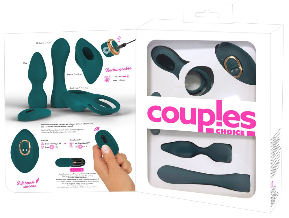 Couples Choice Mini Vibe - Set de 5 Juguetes con Control Remoto