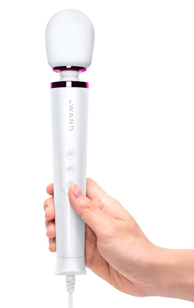 Le Wand Powerful Petite Plug-in White - Masajeador Vibrador Enchufable