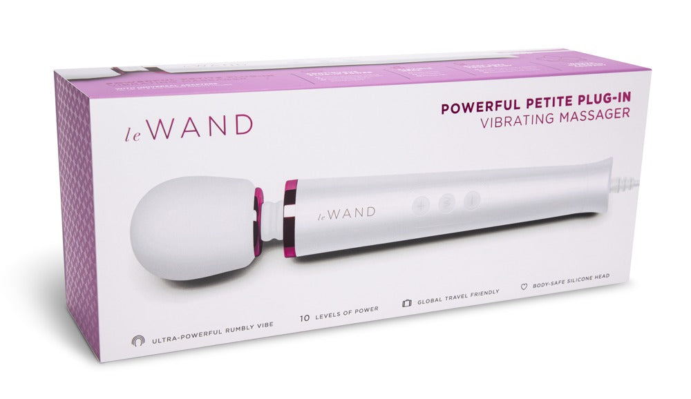Le Wand Powerful Petite Plug-in White - Masajeador Vibrador Enchufable