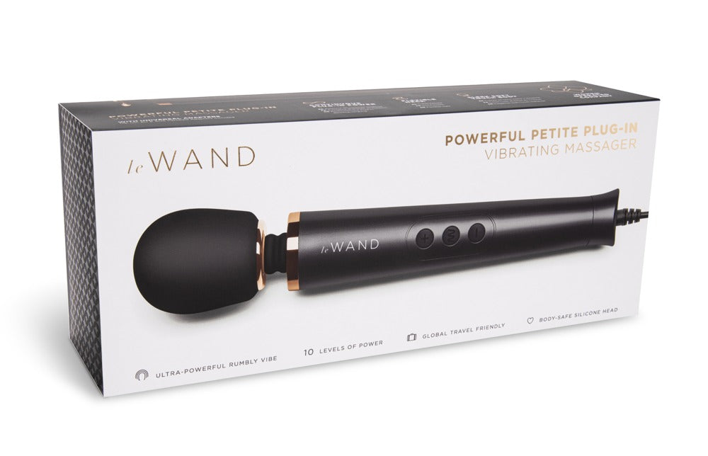 Powerful Petite Plug-in Black - Masajeador de Lujo Compacto Le Wand