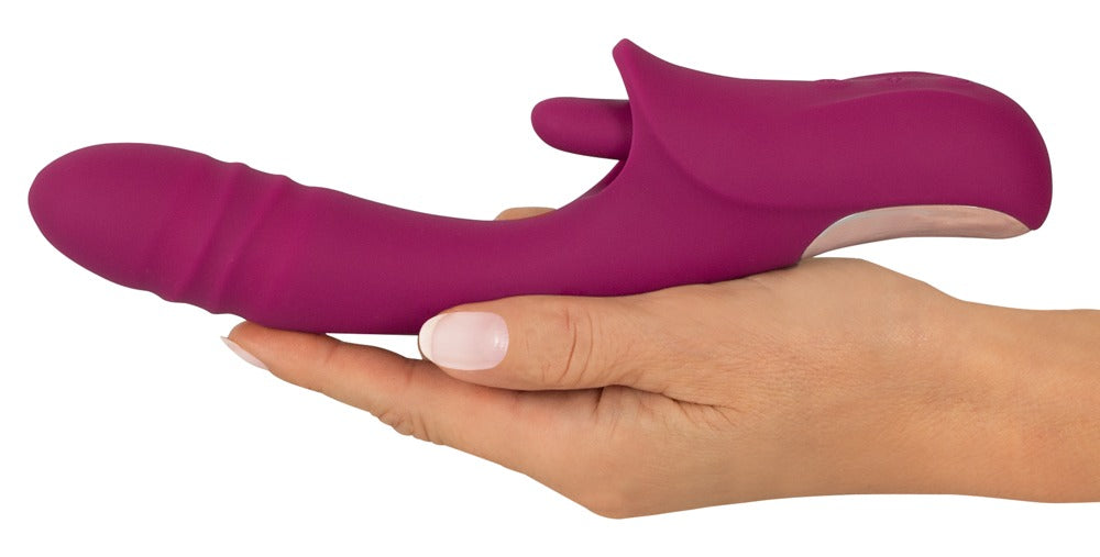 Javida Licking & Thrusting Vibra - Vibrador Dual con Lengua Vibradora y Función de Empuje